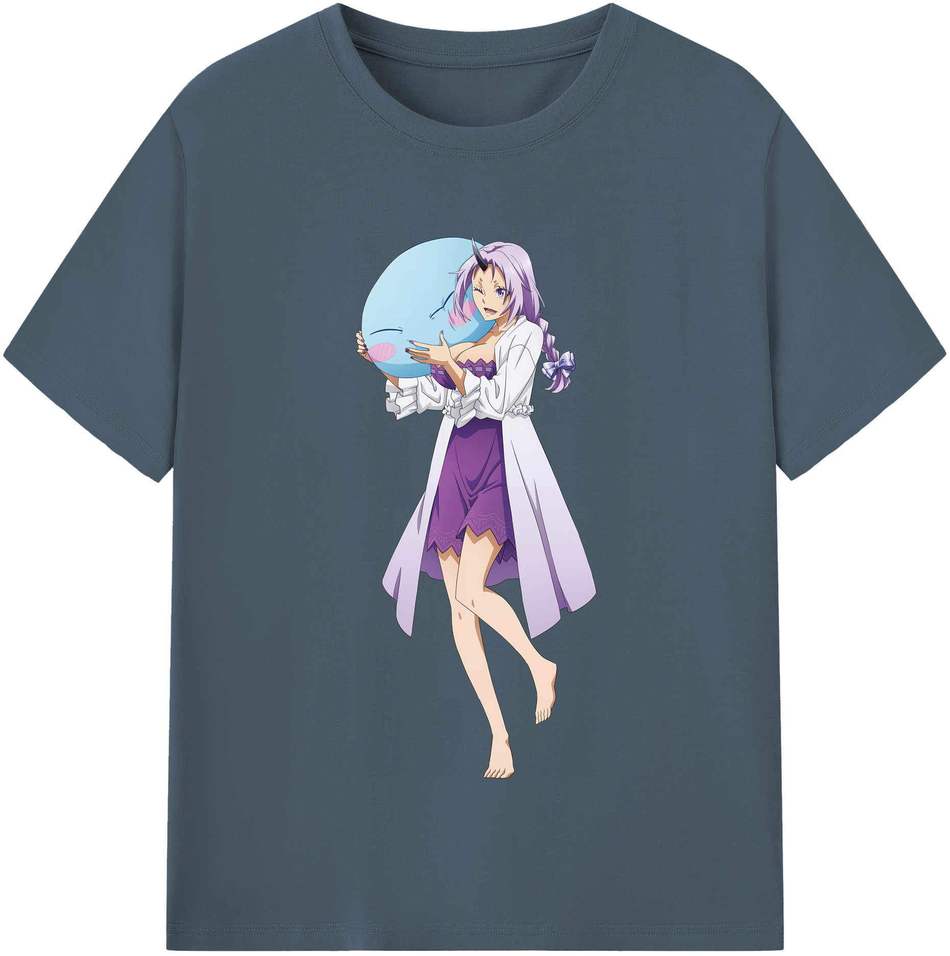 （画像用） 転スラ Regarding Reincarnated to Slime 綿100％半袖Tシャツ（フロントプリント）